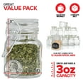 thumbnail image 2 of (3 oz) Small Square Glass Jars with Airtight Round Lids, Empty Spice Containers with Labels, Leak Proof Rubber Gasket and Hinged Lid, Chalkboard Label & Marker Included, For Home or Kitchen (12 Pack), 2 of 7