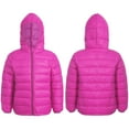 thumbnail image 7 of RUNQHUI Kids Boys Girls Winter Packable Down Puffer Jacket Coat Water Resistant Bubble Puffer Hot Pink 170, 7 of 7