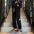 thumbnail image 2 of 2023 Men's Trousers Cotton Fashion Casual Pants Solid Color Loose Shorts Straight Pants Plush Athletic Pants Streetwear M-5XL, 2 of 6