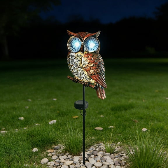 Owl Solar Garden Light Waterproof LED Outdoor Stake Lights for Patio Yard Pathway Lawn Backyard Decorative