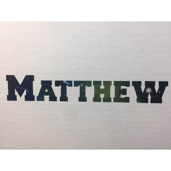 Personalized Name Vinyl Decal Sticker Custom Initial Wall Art Personalization Decor Sticker Galaxy Print Pattern Design Teen Kids Bedroom 4 Inches X 10 Inches