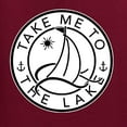 thumbnail image 4 of Wild Bobby, Take Me To The Lake, Women Graphic Tee, Maroon, X-Large, 4 of 4