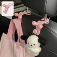 thumbnail image 1 of Bowknot-Shaped Car Seat Back Hook Plastic In-Car Organizer Hook Small Exquisite Hanger for Bag Umbrella Snack Bag Purse Car Interior Storage Organization Accessory for Vehicle Travel, 1 of 6