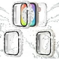 thumbnail image 1 of GHSDFBB 2-Pack Bling Waterproof Cases with Screen Protector for Apple Watch 44mm SE Series 6 5 4-Glitter Diamond Rhinestone Bumper Face Cover-iWatch Accessories for Women-Star Light+Clear, 1 of 7