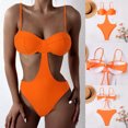 thumbnail image 2 of Traje de baño de una pieza para mujer a la moda, sin cables, con almohadilla, conjunto de Bikini Sexy sólido Fridja  nalpqowj61970, 2 of 9