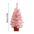thumbnail image 3 of Artificial Christmas Tree, Tabletop Christmas Tree with Plastic Stand, Snow Flocked Xmas Tree for Indoor Outdoor Holiday Home Decoration, Pink Cherry Blossom Theme, 3 of 5