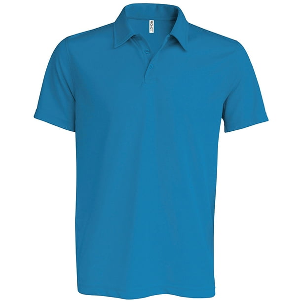 Kariban Proact - Polo Transpirable de manga corta Modelo Performance para caballero/hombre - Verano/ Vacaciones (Azul agua)