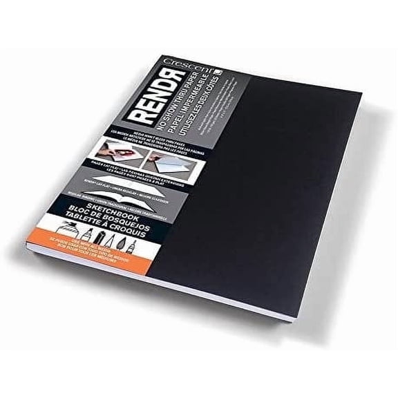 RENDR Sketchbook for Drawing, No Show Thru Soft Cover for Artists, 8.5"x11", 1 Count, No-Bleed, Acid & Lignin Free, 60 pages, All Media, 180 GSM