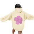 thumbnail image 3 of CONFREE Hoodies For Women Floral Prints Hoodies For Women Trendy Long Sleeve Casual Pullover Sweatshirts With Pockets Comfy Winter Clothes, 3 of 7