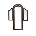 thumbnail image 4 of Benjara Liana 64 Inch Vanity Table Mirror, 3 Panels, Crown Carvings and Scrollwork, 4 of 5