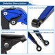 thumbnail image 4 of Palancas de freno y embrague cortas y largas para Kawasaki NINJA650R 09-16, palanca de freno ajustable de motocicleta, aleación de aluminio, mango azul con extremo negro, 4 of 6