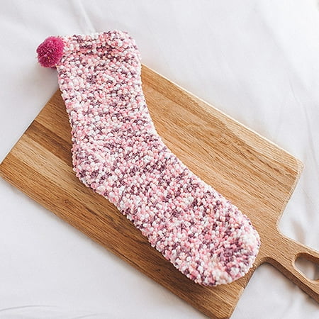 

UDAXB Socks Women s Coral Casual Slip Warm Mid Tube Winter Cute Socks