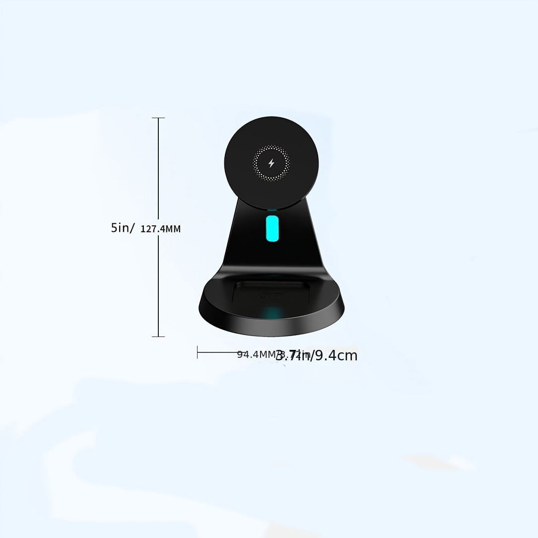 3in 1 Wireless Charging Station for Apple Charger Stand, Fast Magnetic Wireless Charger Station for iPhone 17 Air 16 15 14 13 12 Series, Airpods, Apple Watch