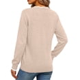 thumbnail image 4 of Fantaslook Color Block Sweaters for Women V Neck Pullover Lightweight Sweaters Long Sleeve Tops Fall Fashion Clothes, 4 of 8