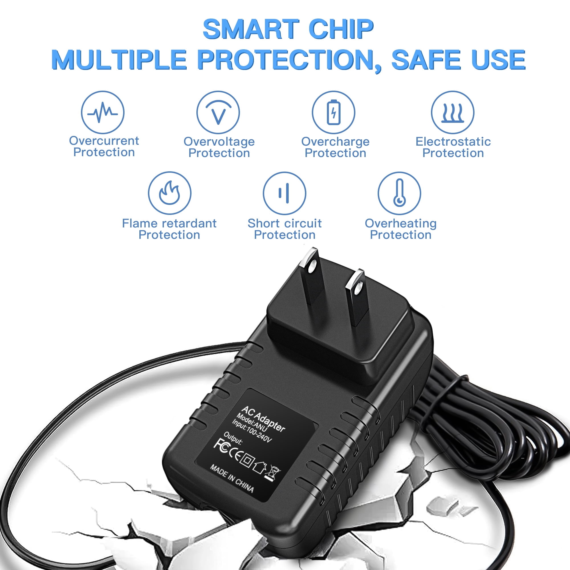 Aprelco AC adapter Charger Compatible with Powerstroke PS80312E 3100 PSI Electric Start Pressure Washer Power Supply Cord Mains PSU