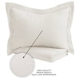 thumbnail image 2 of Royal Borough Luxuriously Textured 100% Cotton Matelasse 3 pc. Solid Color Coverlet Set with Shams (Ivory, Full/Queen), 2 of 5