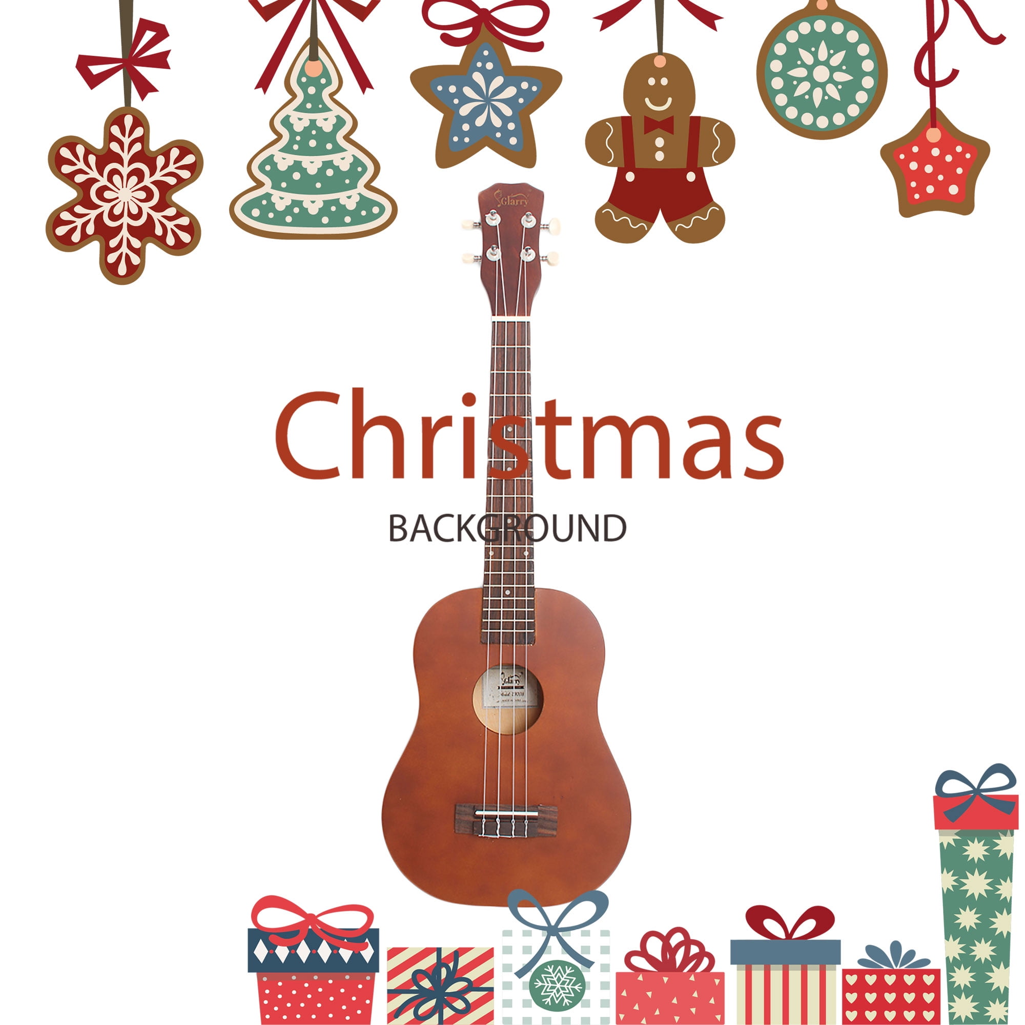 Ukulele for Kids, 26" Pure Color Rosewood Toy Ukulele for Boys, Brown Gift Fingerboard Basswood Tenor Ukulele with Bag for Girls