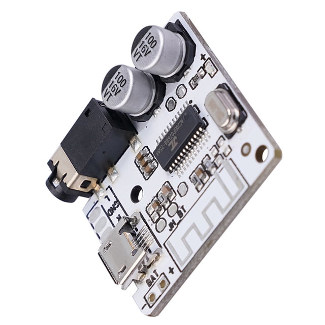Matsuzay Receptor de Audio Bluetooth 5,0, placa de 3,7-5V, placa decodificadora Bluetooth MP3 sin pérdidas, módulo de altavoz de coche de música Electrónica miscelánea blanco