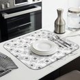 thumbnail image 3 of Pioneer Flower Floral Print Pattern Kitchen Dish Drying Mat 1 Pack, Ultra Absorbent Microfiber Drainer Mat, 16"x18", 3 of 6