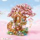 thumbnail image 4 of Street View Series Building blocks Izakaya Shaved Ice Shop Takoyaki Shop Coffee shop Panda Tea House model children's gift, 4 of 5