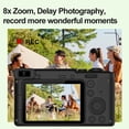 thumbnail image 5 of 1080P Kids Digital Camera Mini Video Camera for Kids 12MP 2.4 Inch IPS Screen Built-in Battery with Neck Strap Mini Desktop Tripod Birthday Christmas Gift for Boys Girls, 5 of 9