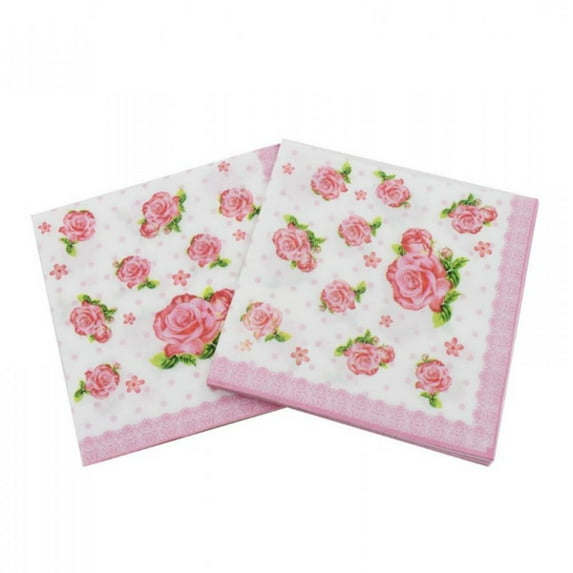 Printed Flower Paper Napkins For Wedding & Party Decoration Tissue Fabric Decoupage Napkin 33cm * 33cm 1pack/lot