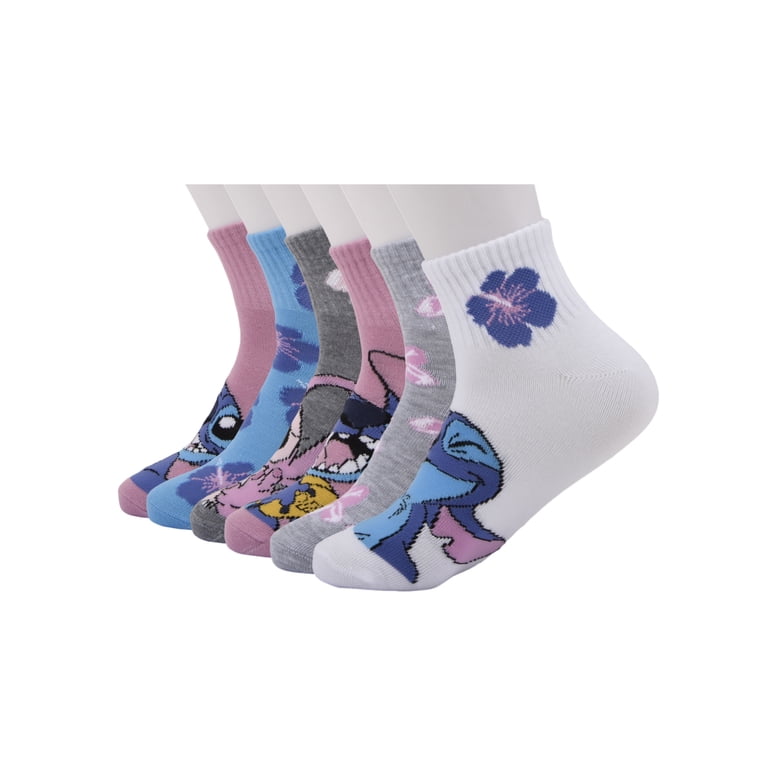 Stitch Girls Ankle Socks, 6-Pack photo 3