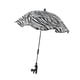 thumbnail image 5 of Sombrilla con clip para cochecito de bebé, ideal para actividades al aire libre, playa, niños blanco y negro, 5 of 9