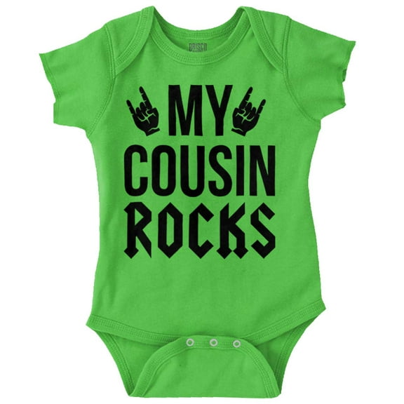 My Cousin Rocks Family Musician Romper Boys or Girls Infant Baby Brisco Brands NB