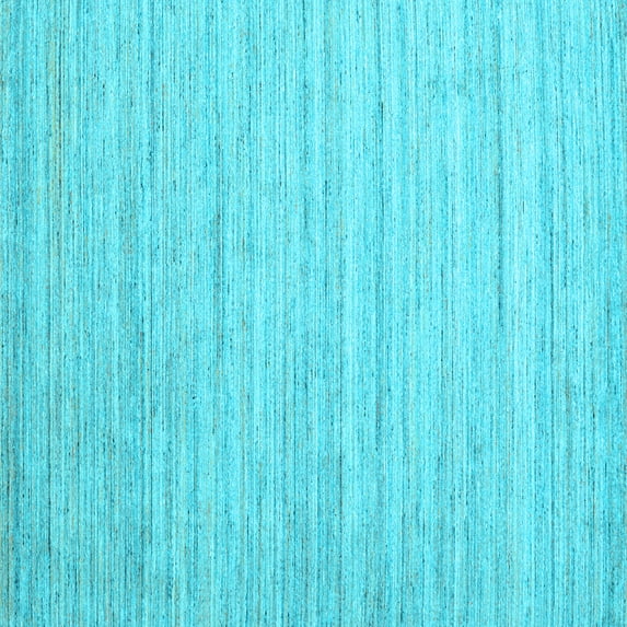 Ahgly Company Indoor Square Abstract Light Blue Contemporary Area Rugs, 6' Square