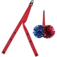thumbnail image 1 of Soporte para mochila de animadoras, correas ajustables, accesorios para bolsa de animadoras, poliéster rojo, soporte portátil para animadoras deportivas, 1 x 19,5 pulgadas, 1 of 9