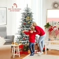 thumbnail image 5 of Demi Bonn 6 Feet Green+White Snow Flocked Tree - 661 Tips, Cool White LEDs, 3 Lighting Modes & Remote, 5 of 7