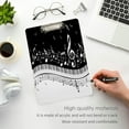 thumbnail image 5 of 12.5"x9" Keys Musical Clipboards, Standard A4 Letter Size Nursing Clipboard with Low Profile Metal Clip Decorative Clip Board for Office Supplies,Gold, 5 of 7