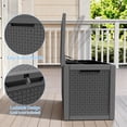 thumbnail image 4 of fazzn 100 Gallon Resin Deck Box Waterproof Outdoor Storage Box for Patio Furniture Pool Accessories Indoor Storage for Cushion Garden Tools (Black), 4 of 7