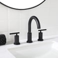 thumbnail image 4 of PARLOS 2-Handle Widespread Bathroom Faucet  with Metal Pop-up Drain Assembly and Supply Lines, Matte Black, 4 of 10