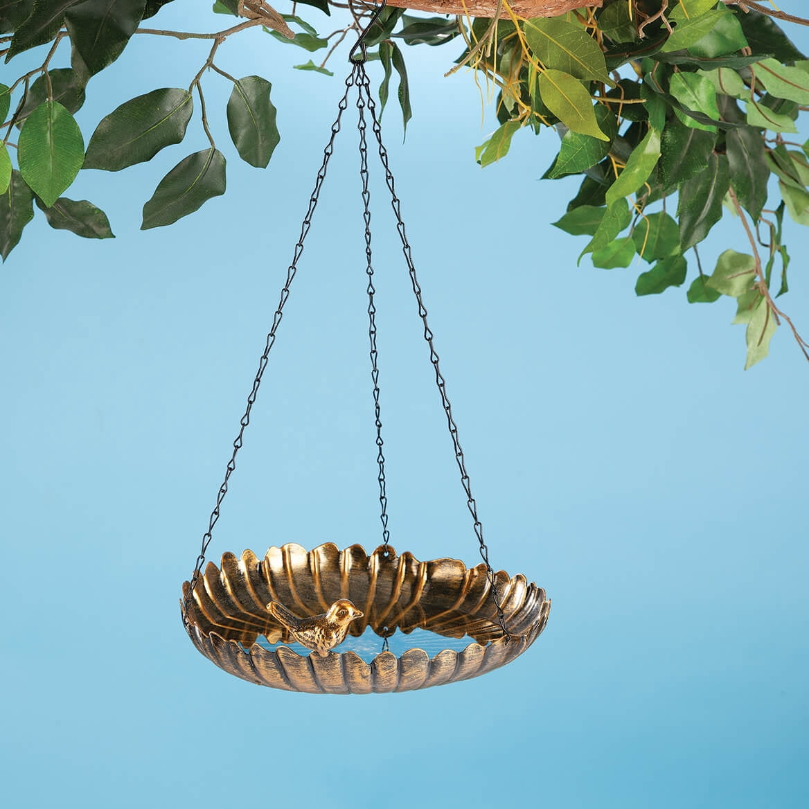 Plate Style Bird Feeder, Crafted with 100% Durable Iron, Outdoor Décor - Measures 10 7/8" Long x 10" wide x 19 5/8" High, by Fox RiverTM Creations
