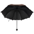 thumbnail image 3 of Lightweight Compact Travel Sized Windproof Nylon Umbrella With Scalloped Edges and Easy Open Button, 3 of 4