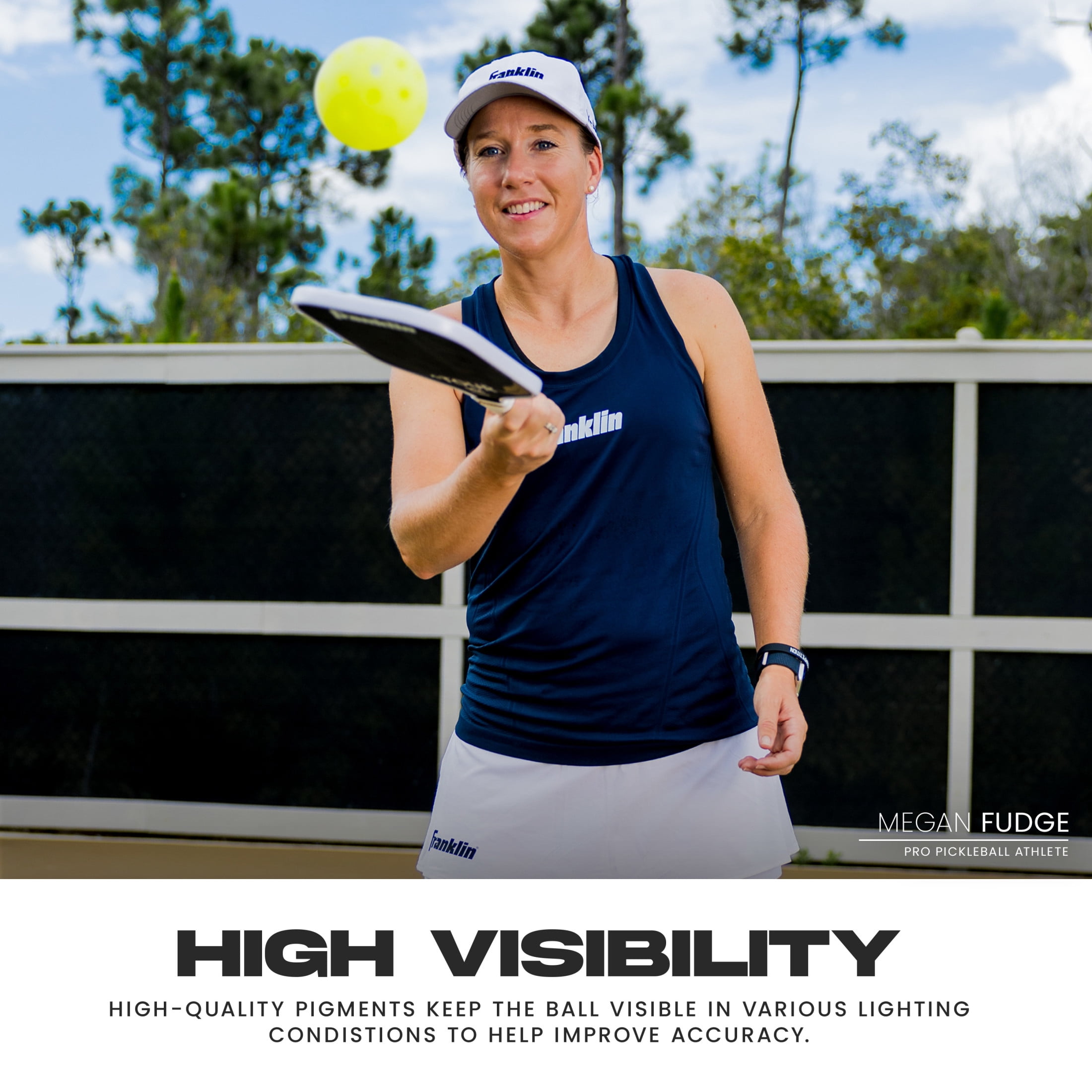 (3 pack) Franklin Sports X-40 Outdoor Pickleballs - Official Size - Optic - 3 Pack