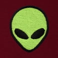 thumbnail image 2 of Dalix Alien Embroidery Relaxed Hoodie Soft Fleece Sweatshirt Drawcord Fit Lounge Mens in Burgundy XL X-Large, 2 of 5