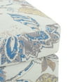 thumbnail image 6 of Noxveil Modern Upholstered Storage Ottoman, Beige + Blue Floral, 6 of 10