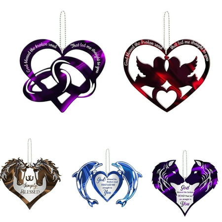 

Romantic Valentine s Day Pendant Painted Acrylic Hanging Ornament for Home Living Room Bedroom Decor New