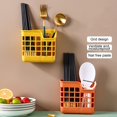 thumbnail image 3 of Chopsticks Holder Wall Mounted Moisture-proof Plastic Cutlery Drying Drainer Storage Rack for Home, 3 of 9