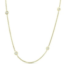 Pompeii 1ct Diamonds By The Yard 18" 14K Yellow Gold Womens Necklace (G-H,I1-I2)
