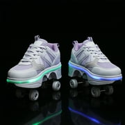 KOFUBOKE Roller Skate Shoes - Sneakers - Roller Shoes 2-in-1 Suitable for Outdoor Sports Skating Invisible Roller Skates The Best Choice for Building Confidence Style