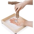 thumbnail image 4 of Soporte de mesa para pájaros, soporte portátil para tees, soporte de juego para loros, percha de gimnasio para loros pequeños y medianos, 1 pieza, marrón, 4 of 5