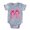 Heather Grey, variant on CafePress - Pink Flip Flops - Cute Infant Baby Football Bodysuit