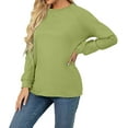 thumbnail image 3 of Aiyino Womens Sweatshirts Casual Loose T Shirts Crewneck Long Sleeve Pullover Tunic Tops, 3 of 6