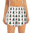 thumbnail image 2 of Goofa Buffalo Plaid Christmas Trees Printed Women 2 in 1 Running Shorts,Quick Dry Athletic Workout Shorts,High Waisted Athletic Shorts with Liner Pockets-Large, 2 of 9