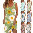 Cute Floral Fashion VNeck Summer Dress Sleeveless Date Going Out Short