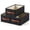 Black-16"x9½"x6¾", variant on Beige 16"x9½"x6¾" Linen Cotton Storage Baskets, 3 Pack